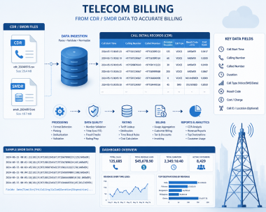 Telecom billing compatible CDR-SMDR formats
